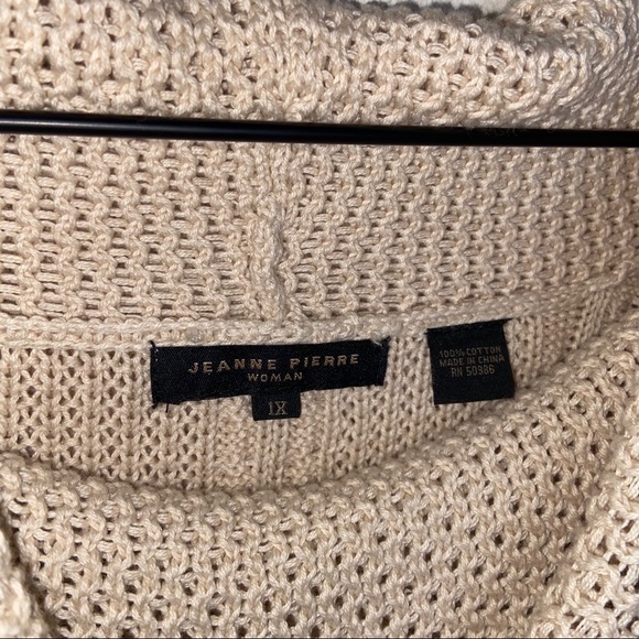 Jeanne Pierre Cable Knit Cowl Neck Sweater - Picture 3 of 8